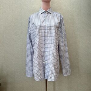 Hugo Boss Sharp Fit Checkered Multicolor Button Up Dress Shirt Mens Size 34/35